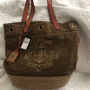 Ralph Lauren Brown Nautical Tote